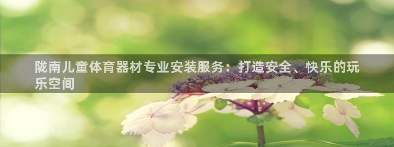 星欧娱乐平台方7O777：陇南儿童体育器材专业安装服务：打造